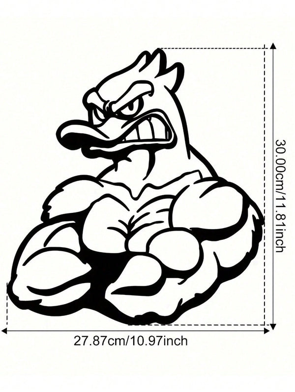 1PC Quirky Duck Bodybuilder Metal Art - Humorous Animal Fitness Sculpture with Ripped Physique Details, Man Cave Decor for Gym or Game Room, Conversation Starter Gift, Suitable for Christmas, Halloween, Thanksgiving, Valentine's Day Gifts, Suitable for Mo