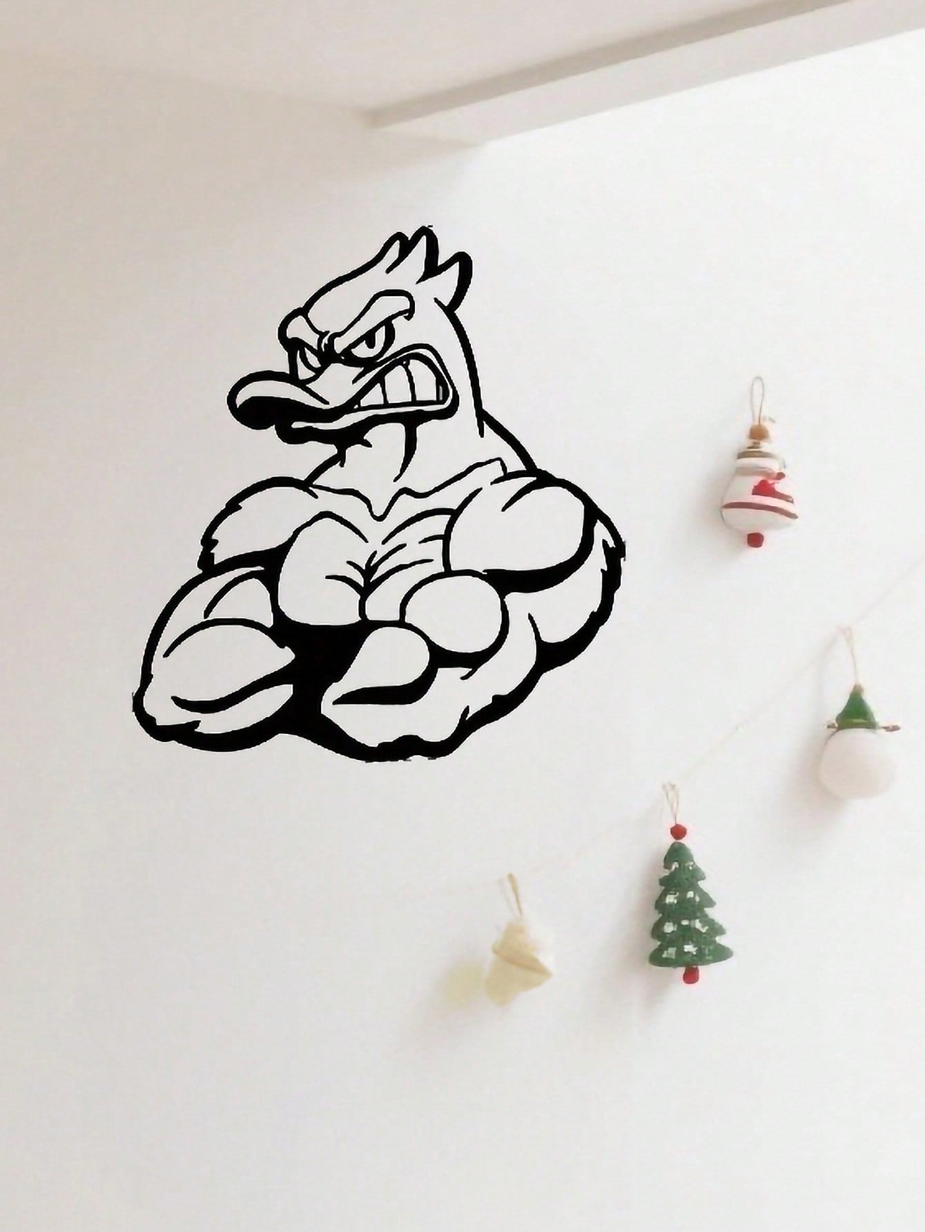 1PC Quirky Duck Bodybuilder Metal Art - Humorous Animal Fitness Sculpture with Ripped Physique Details, Man Cave Decor for Gym or Game Room, Conversation Starter Gift, Suitable for Christmas, Halloween, Thanksgiving, Valentine's Day Gifts, Suitable for Mo