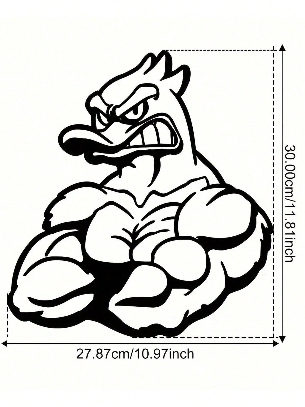 1PC Quirky Duck Bodybuilder Metal Art - Humorous Animal Fitness Sculpture with Ripped Physique Details, Man Cave Decor for Gym or Game Room, Conversation Starter Gift, Suitable for Christmas, Halloween, Thanksgiving, Valentine's Day Gifts, Suitable for Mo