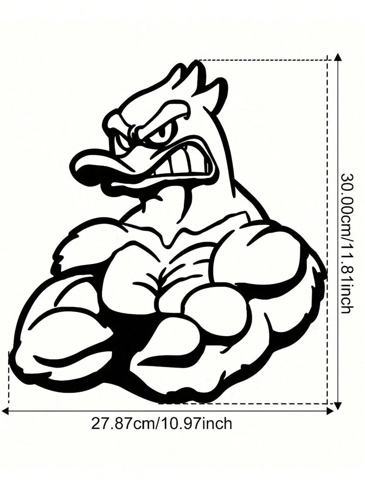 1PC Quirky Duck Bodybuilder Metal Art - Humorous Animal Fitness Sculpture with Ripped Physique Details, Man Cave Decor for Gym or Game Room, Conversation Starter Gift, Suitable for Christmas, Halloween, Thanksgiving, Valentine's Day Gifts, Suitable for Mo