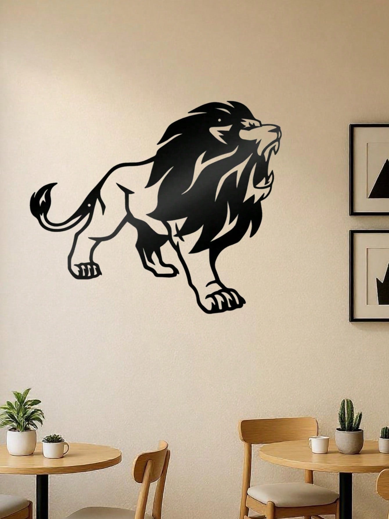 1 PC Lion King Metal Wall Art - Rustic Iron Cutout Plaque for Farmhouse, Office Living Room Bedroom, Jungle Theme Decor with Easy Hang Kit, Majestic Animal Sign Gift Ready, Suitable for Christmas, Halloween, Thanksgiving, Valentine's Day Gifts, Suitable f