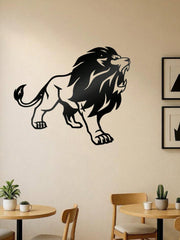 1 PC Lion King Metal Wall Art - Rustic Iron Cutout Plaque for Farmhouse, Office Living Room Bedroom, Jungle Theme Decor with Easy Hang Kit, Majestic Animal Sign Gift Ready, Suitable for Christmas, Halloween, Thanksgiving, Valentine's Day Gifts, Suitable f
