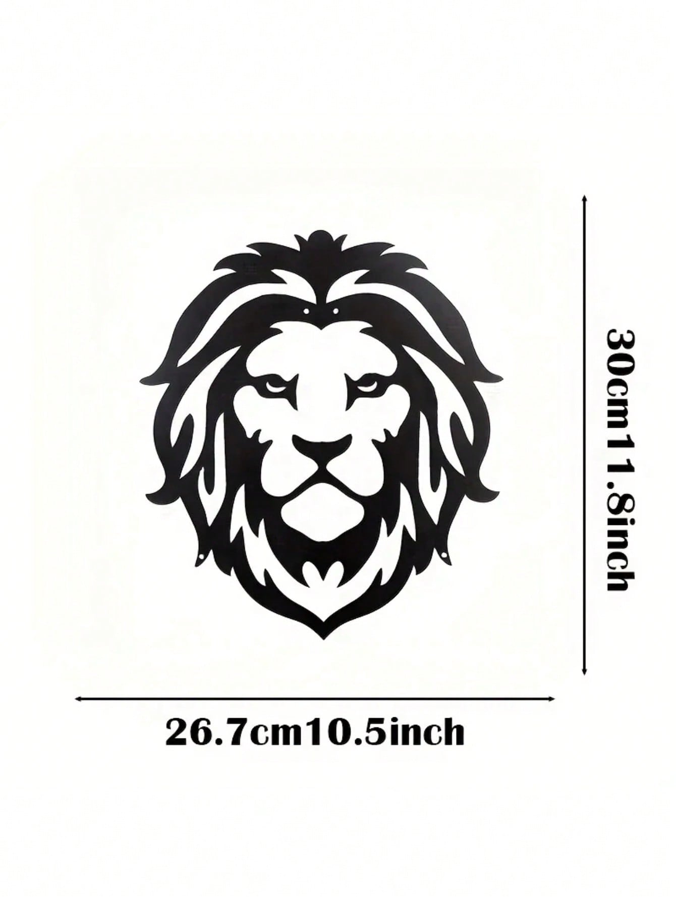 1 PC Lion King Metal Wall Art - Rustic Iron Cutout Plaque for Farmhouse, Office Living Room Bedroom, Jungle Theme Decor with Easy Hang Kit, Majestic Animal Sign Gift Ready, Suitable for Christmas, Halloween, Thanksgiving, Valentine's Day Gifts, Suitable f