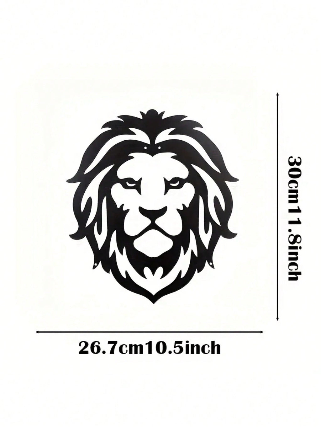 1 PC Lion King Metal Wall Art - Rustic Iron Cutout Plaque for Farmhouse, Office Living Room Bedroom, Jungle Theme Decor with Easy Hang Kit, Majestic Animal Sign Gift Ready, Suitable for Christmas, Halloween, Thanksgiving, Valentine's Day Gifts, Suitable f