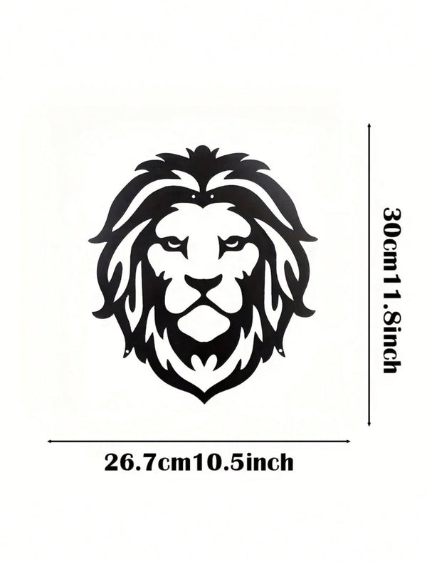 1 PC Lion King Metal Wall Art - Rustic Iron Cutout Plaque for Farmhouse, Office Living Room Bedroom, Jungle Theme Decor with Easy Hang Kit, Majestic Animal Sign Gift Ready, Suitable for Christmas, Halloween, Thanksgiving, Valentine's Day Gifts, Suitable f