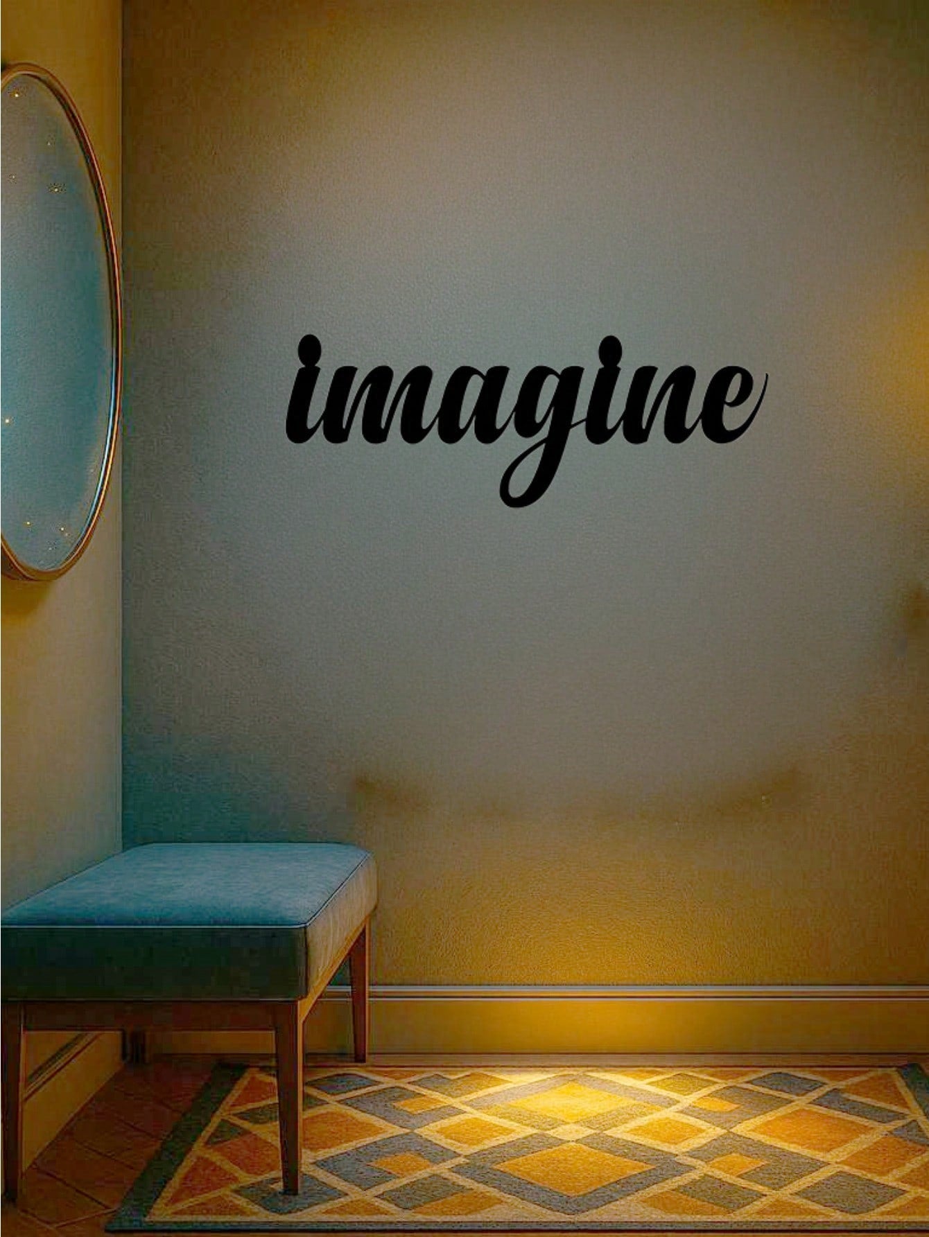 Metal Cursive Word Sign Wall Plaque - Everlasting And Inspiring Style, Appealing Wall Art, Exquisite Decorative Piece,Art For Women,Suitable For Room Decor,Wall Decor