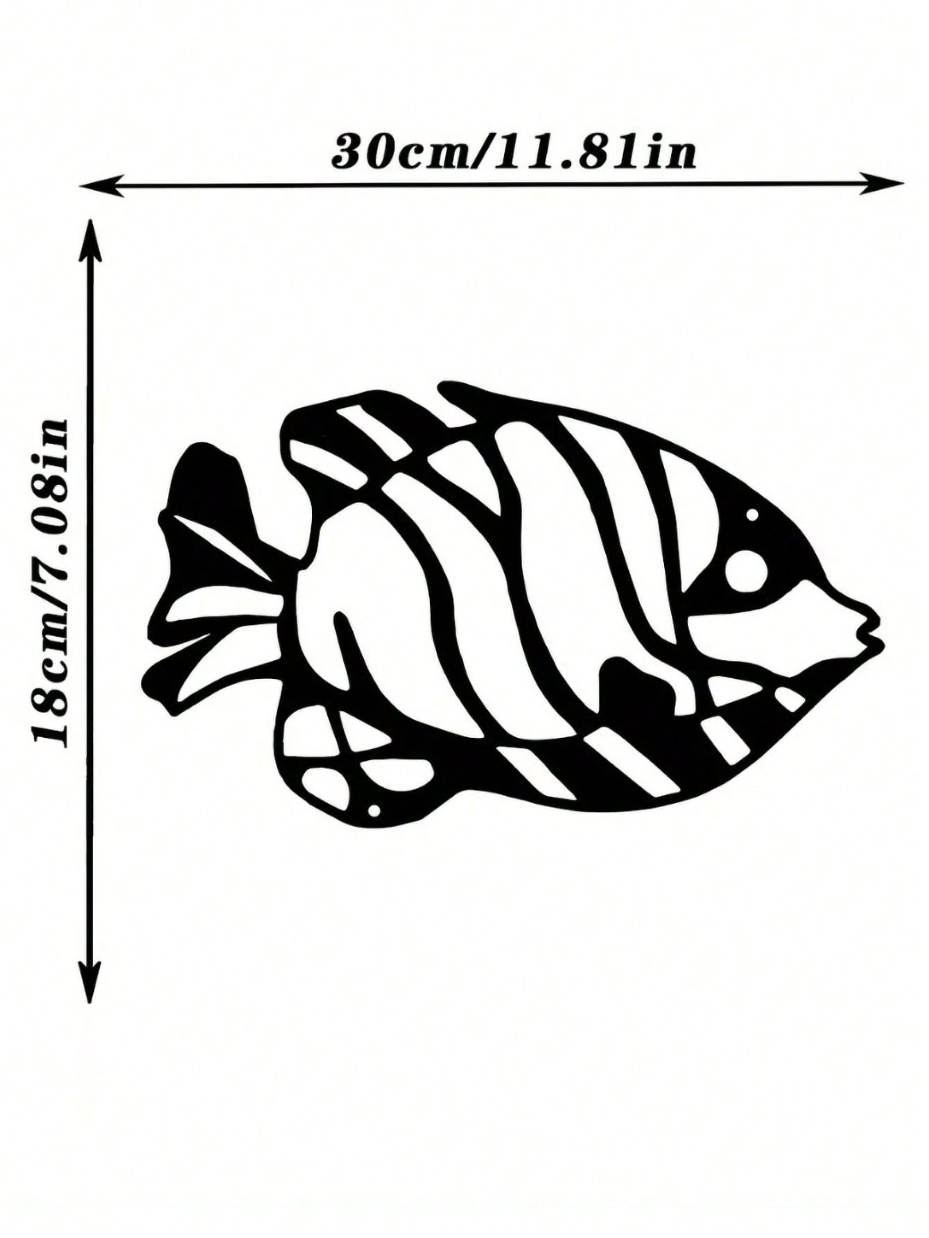 1PC Whimsical Ugly Fish Metal Wall Art - Laser Cut Wrought Iron Sculpture with Unique Character, Playful Underwater Decor for Garden & Nursery, Conversation Starter Gift, Suitable for Christmas, Halloween, Thanksgiving, Valentine's Day Gifts, Suitable for