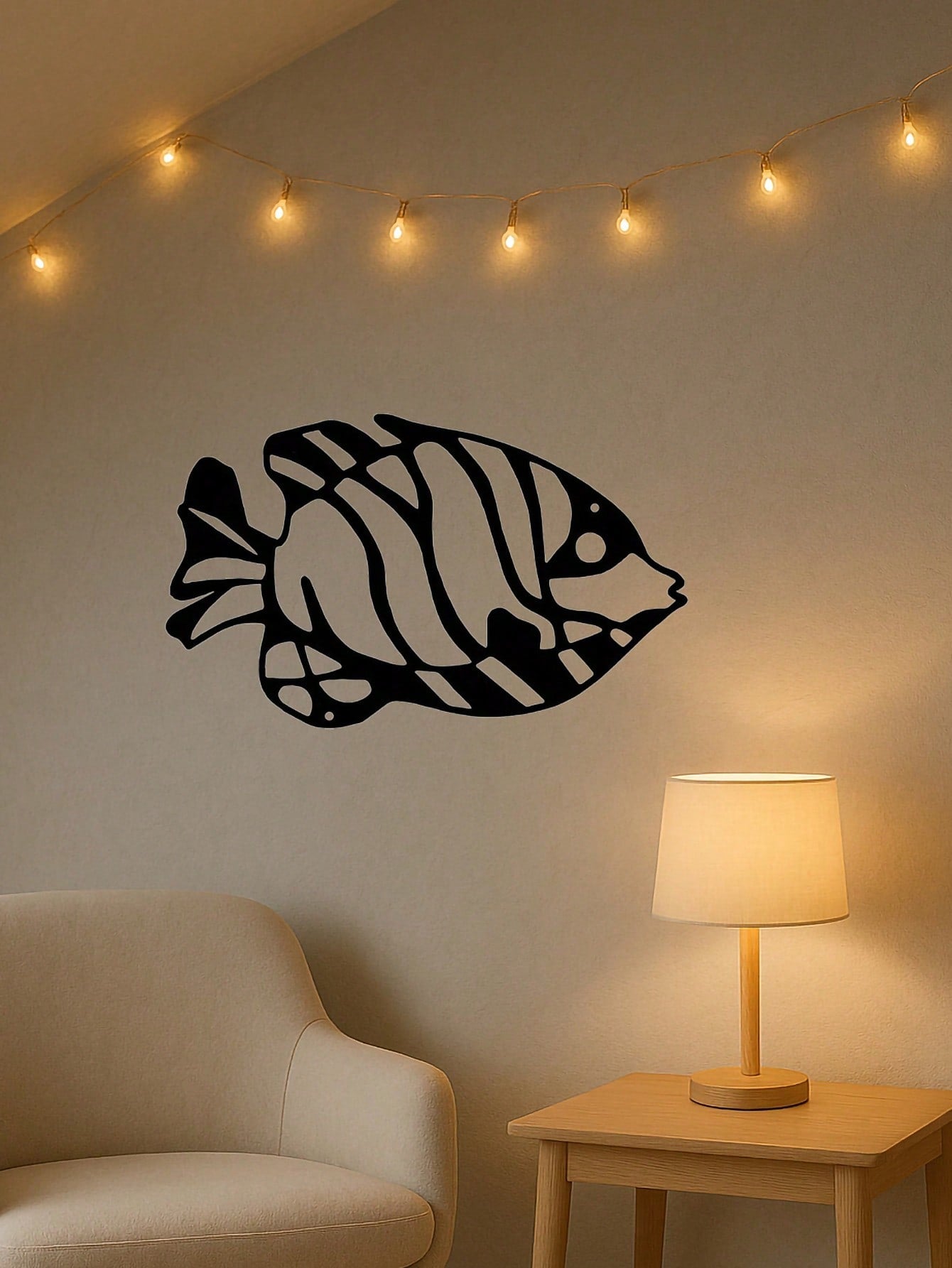 1PC Whimsical Ugly Fish Metal Wall Art - Laser Cut Wrought Iron Sculpture with Unique Character, Playful Underwater Decor for Garden & Nursery, Conversation Starter Gift, Suitable for Christmas, Halloween, Thanksgiving, Valentine's Day Gifts, Suitable for
