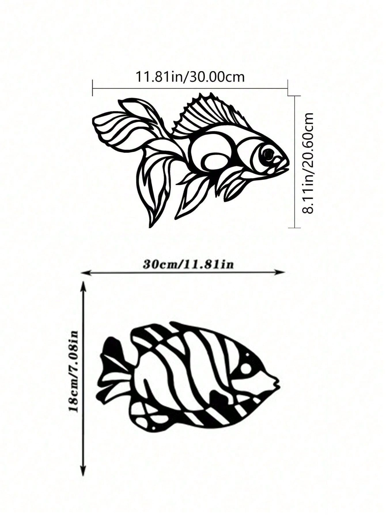 1PC Whimsical Ugly Fish Metal Wall Art - Laser Cut Wrought Iron Sculpture with Unique Character, Playful Underwater Decor for Garden & Nursery, Conversation Starter Gift, Suitable for Christmas, Halloween, Thanksgiving, Valentine's Day Gifts, Suitable for