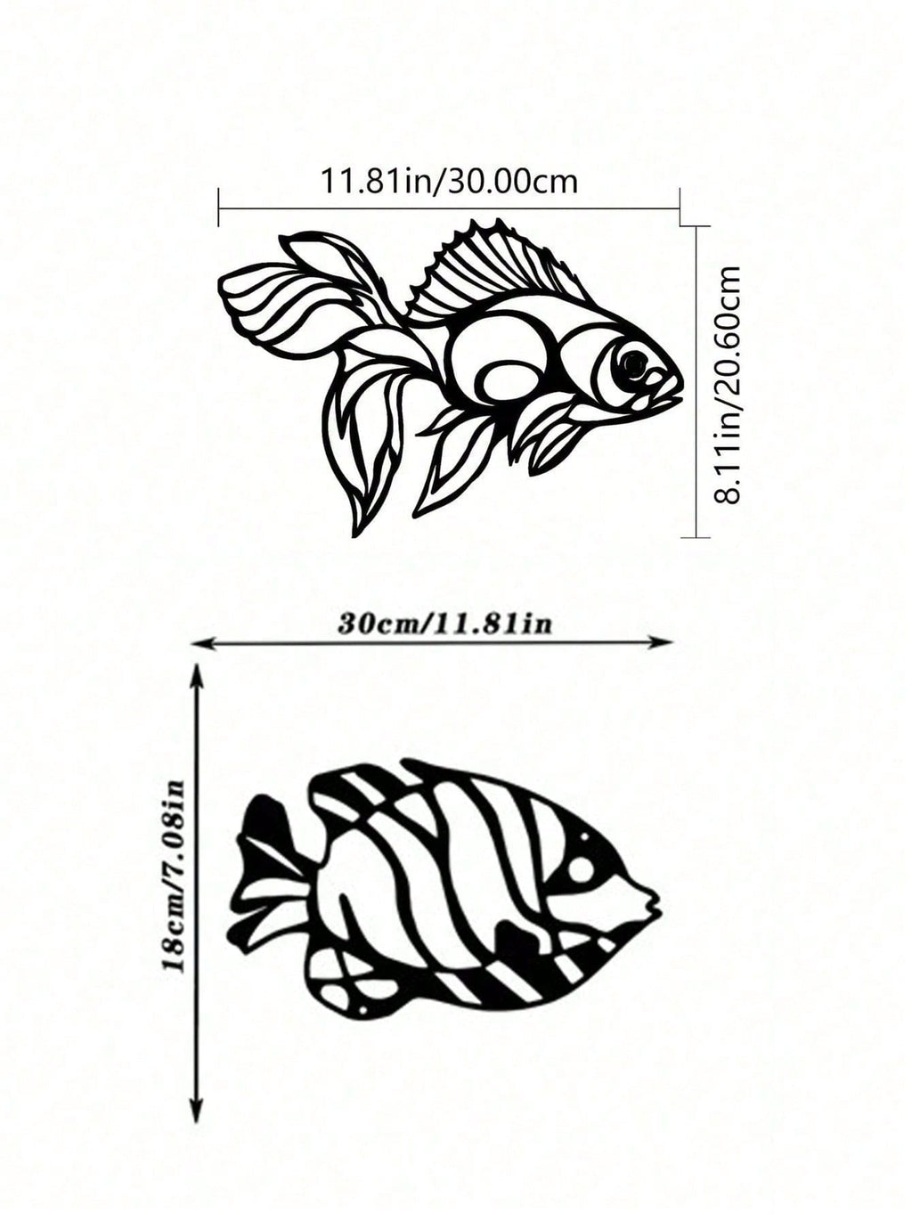 1PC Whimsical Ugly Fish Metal Wall Art - Laser Cut Wrought Iron Sculpture with Unique Character, Playful Underwater Decor for Garden & Nursery, Conversation Starter Gift, Suitable for Christmas, Halloween, Thanksgiving, Valentine's Day Gifts, Suitable for