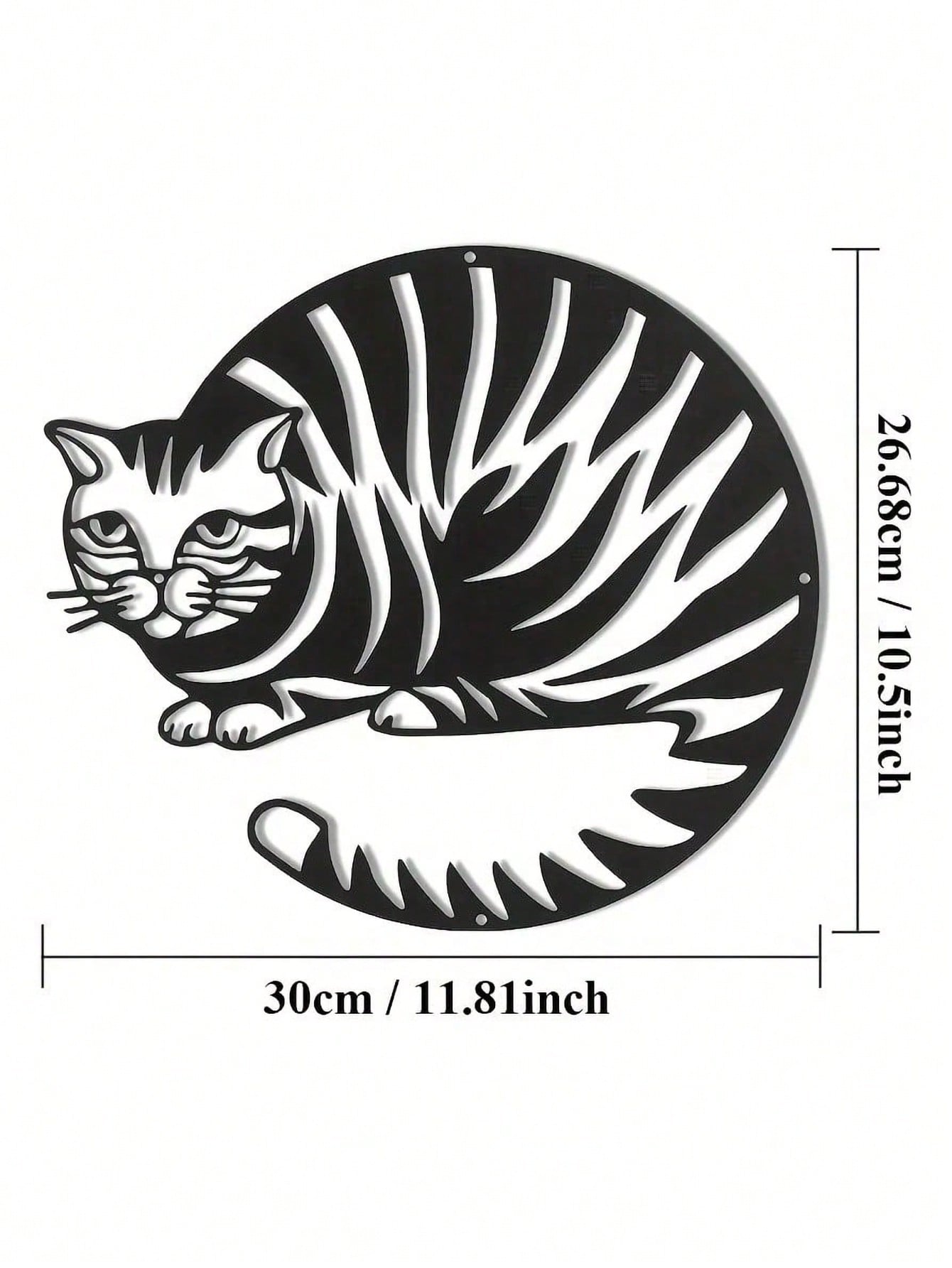 1PC Geometric Cat Wall Art - Mid-Century Modern Metal Silhouette with Angular Lines, Laser Cut Feline Decor for Living Room & Office, Cat Lover Gift,Suitable for Christmas, Halloween, Thanksgiving, Valentine's Day Gifts, Suitable for Modern Home Decor, Ho