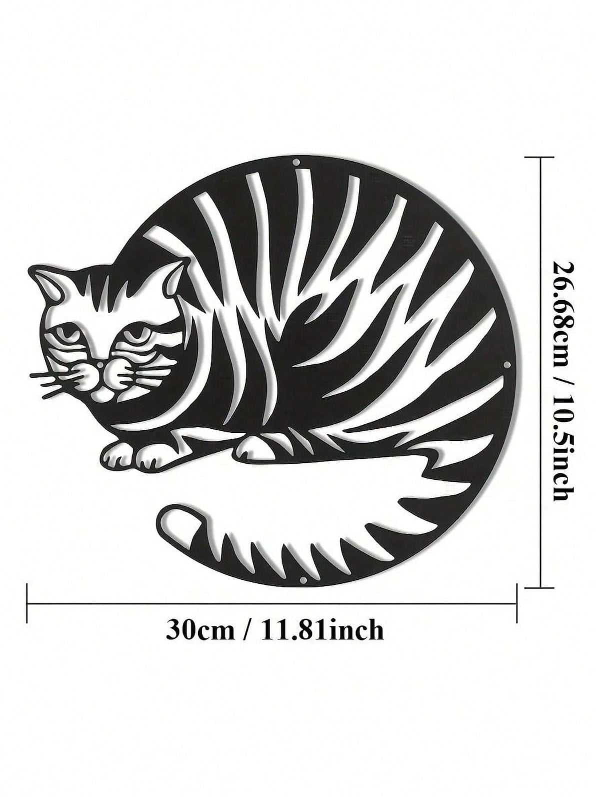 1PC Geometric Cat Wall Art - Mid-Century Modern Metal Silhouette with Angular Lines, Laser Cut Feline Decor for Living Room & Office, Cat Lover Gift,Suitable for Christmas, Halloween, Thanksgiving, Valentine's Day Gifts, Suitable for Modern Home Decor, Ho