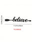 1PC Believe Archery Wall Art - Laser Cut Arrow & Bow with Inspirational Motif, Wrought Iron Office Decor for Study Room or Gym, Graduation Gift, Suitable for Christmas, Halloween, Thanksgiving, Valentine's Day Gifts, Suitable for Modern Home Decor, Home D