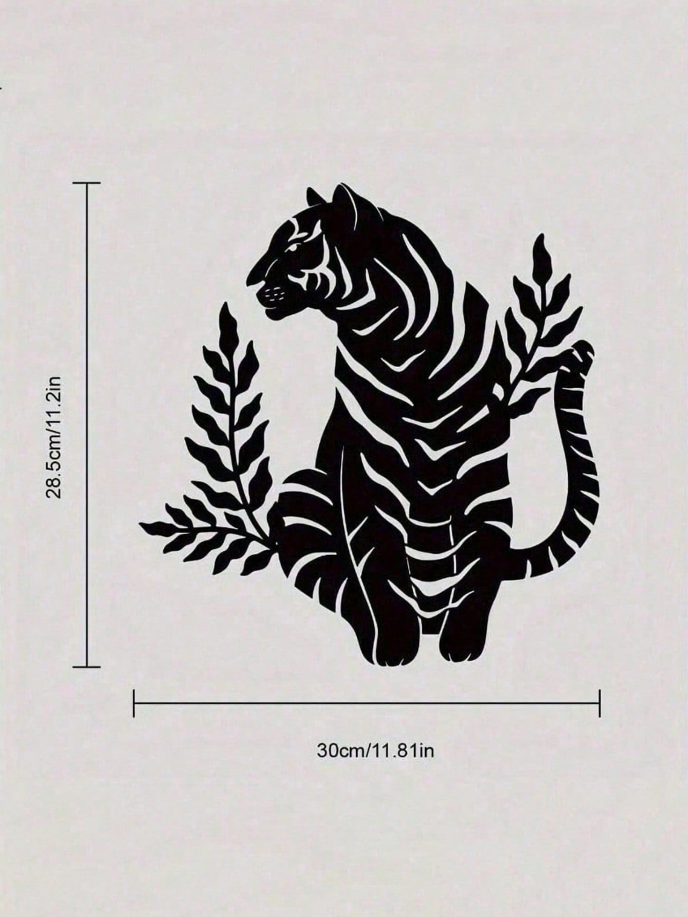 1pc Bohemian Tiger Metal Wall Art - Striking wild cat decor featuring intricate wildlife artistry. Durable, waterproof metal wall decor perfect for living rooms, bedrooms & studies. An ideal housewarming gift with easy-remove installation.Suitable for mod