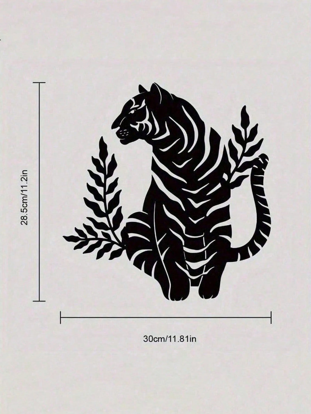 1pc Bohemian Tiger Metal Wall Art - Striking wild cat decor featuring intricate wildlife artistry. Durable, waterproof metal wall decor perfect for living rooms, bedrooms & studies. An ideal housewarming gift with easy-remove installation.Suitable for mod