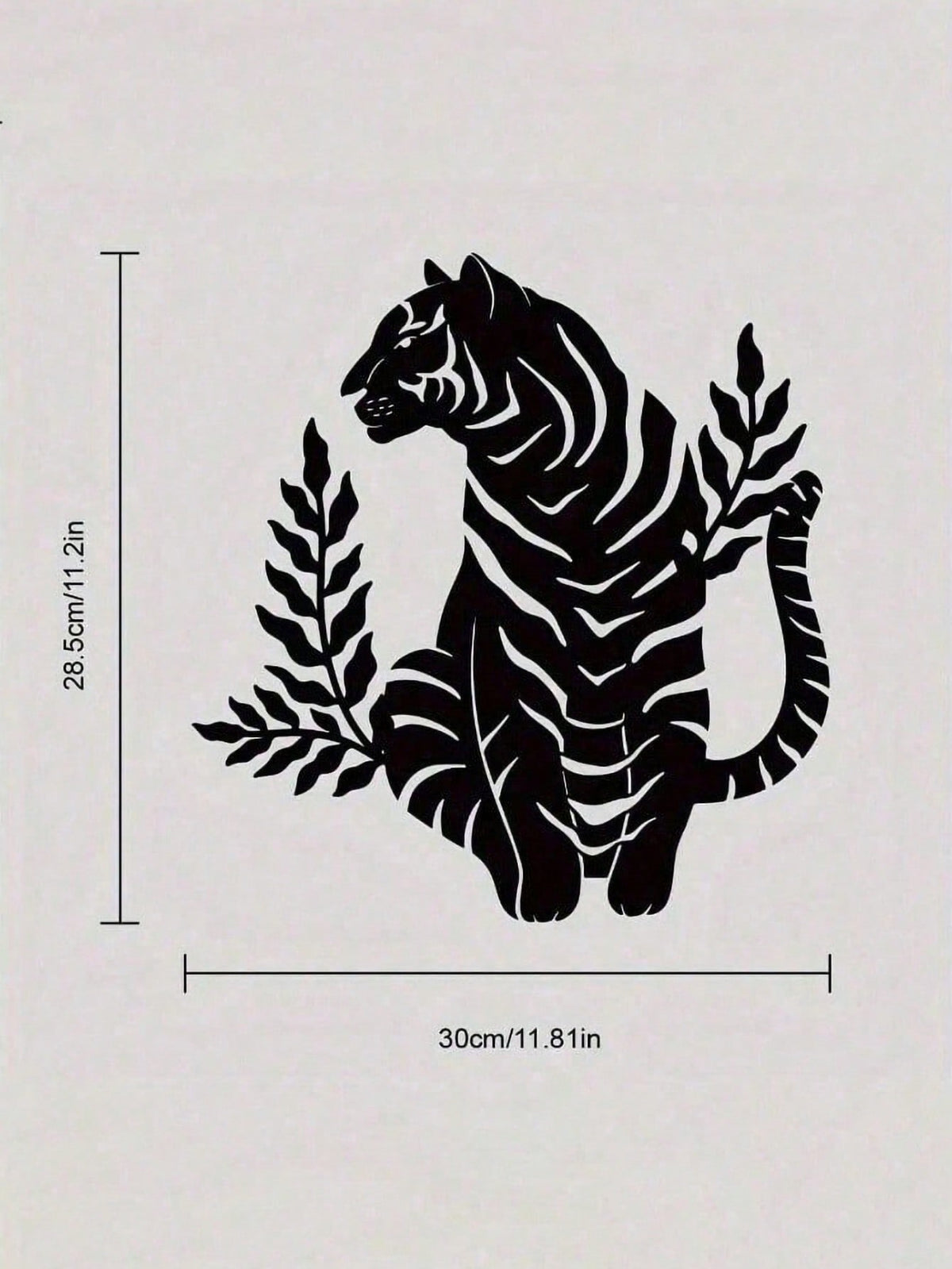 1pc Bohemian Tiger Metal Wall Art - Striking wild cat decor featuring intricate wildlife artistry. Durable, waterproof metal wall decor perfect for living rooms, bedrooms & studies. An ideal housewarming gift with easy-remove installation.Suitable for mod