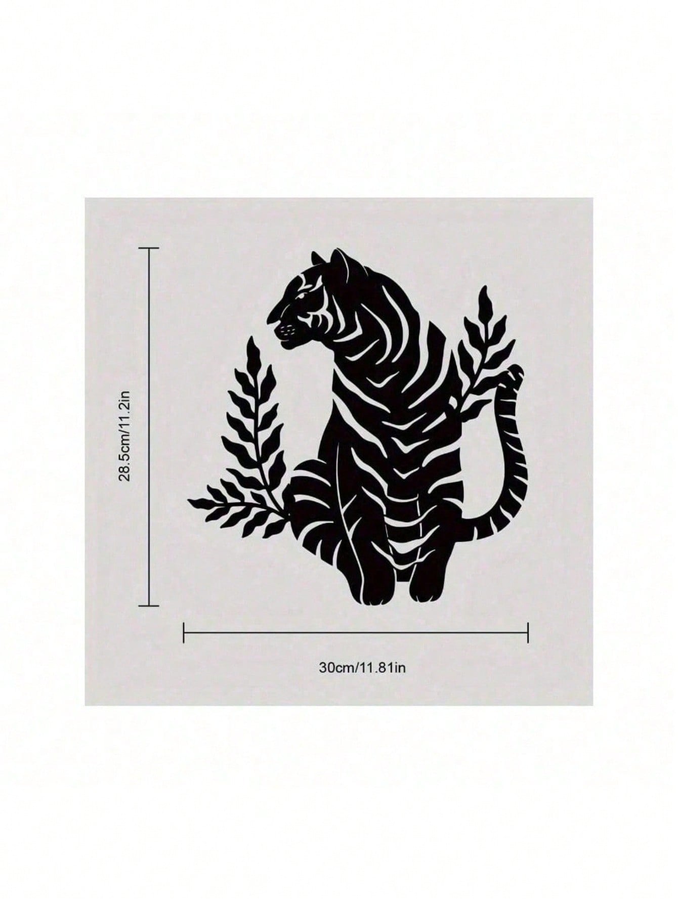 1pc Bohemian Tiger Metal Wall Art - Striking wild cat decor featuring intricate wildlife artistry. Durable, waterproof metal wall decor perfect for living rooms, bedrooms & studies. An ideal housewarming gift with easy-remove installation.Suitable for mod