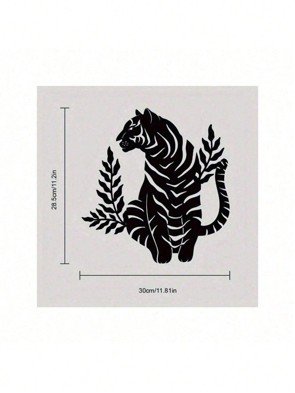 1pc Bohemian Tiger Metal Wall Art - Striking wild cat decor featuring intricate wildlife artistry. Durable, waterproof metal wall decor perfect for living rooms, bedrooms & studies. An ideal housewarming gift with easy-remove installation.Suitable for mod