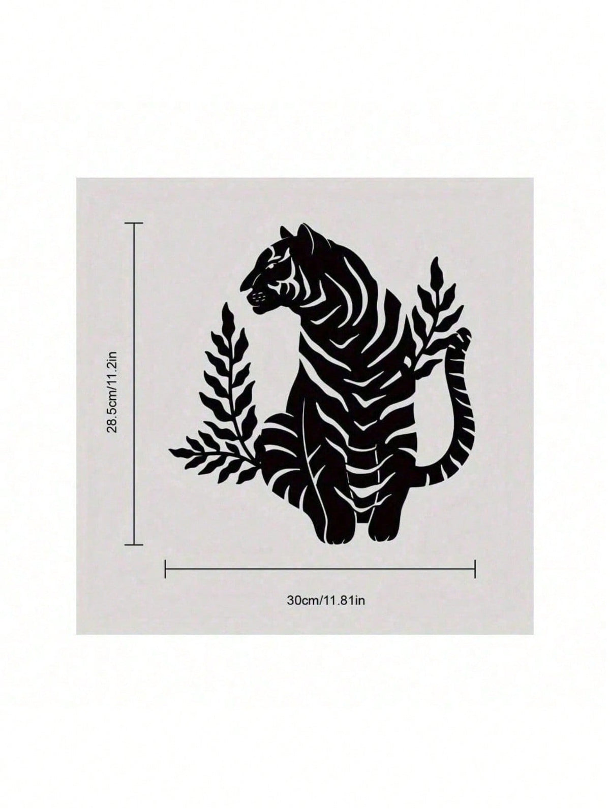 1pc Bohemian Tiger Metal Wall Art - Striking wild cat decor featuring intricate wildlife artistry. Durable, waterproof metal wall decor perfect for living rooms, bedrooms & studies. An ideal housewarming gift with easy-remove installation.Suitable for mod