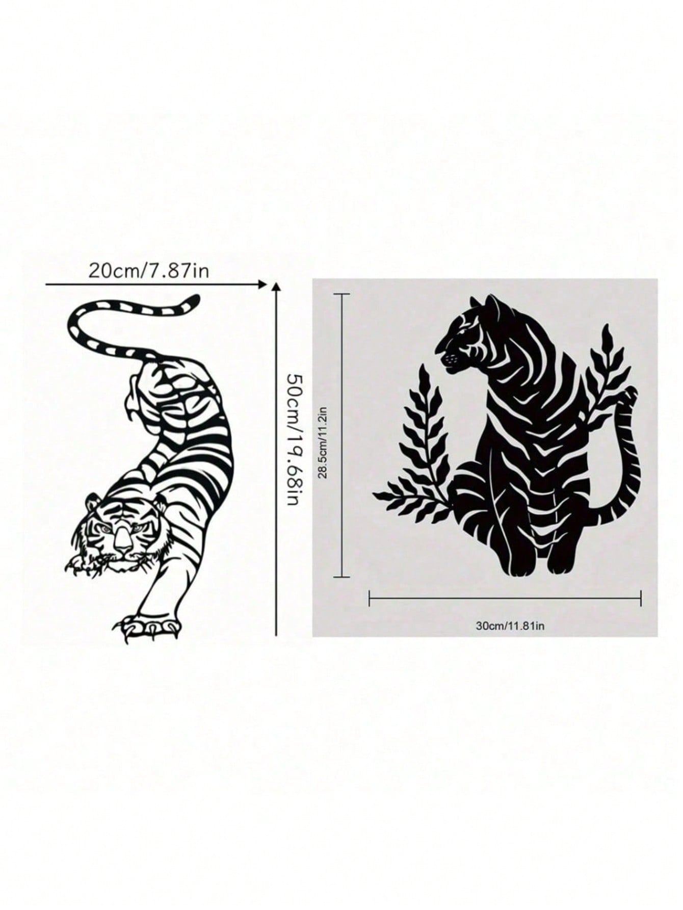 1pc Bohemian Tiger Metal Wall Art - Striking wild cat decor featuring intricate wildlife artistry. Durable, waterproof metal wall decor perfect for living rooms, bedrooms & studies. An ideal housewarming gift with easy-remove installation.Suitable for mod