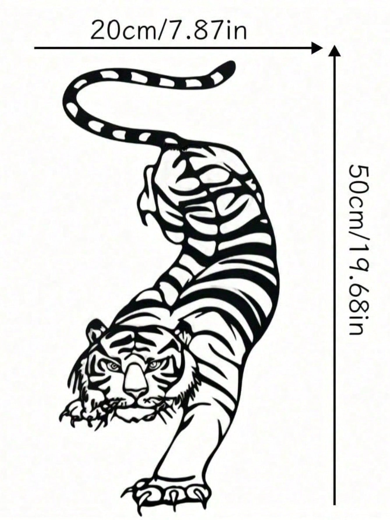 1PC Bohemian Tiger Metal Wall Art - Laser Cut Wild Cat with Filigree Detailing, Wrought Iron Jungle Decor for Living Room or Music Studio, Festival Gift, Suitable for Christmas, Halloween, Thanksgiving, Valentine's Day Gifts, Suitable for Modern Home Deco