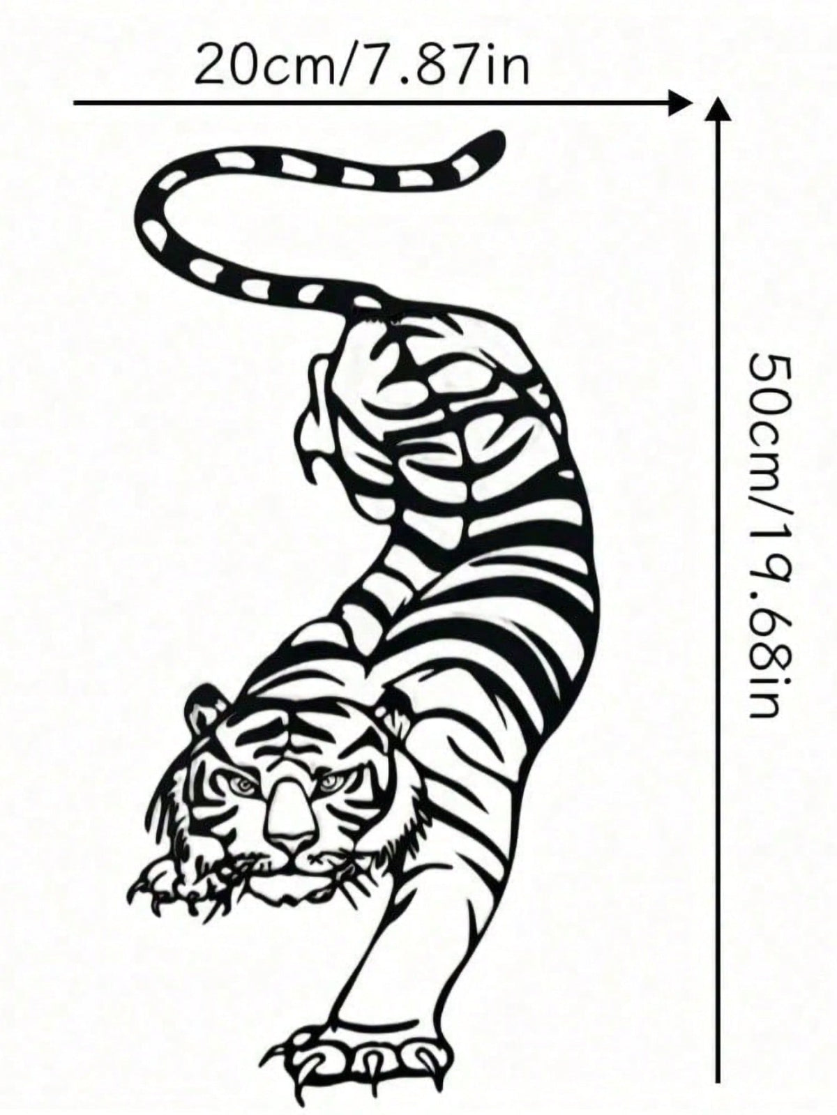 1PC Bohemian Tiger Metal Wall Art - Laser Cut Wild Cat with Filigree Detailing, Wrought Iron Jungle Decor for Living Room or Music Studio, Festival Gift, Suitable for Christmas, Halloween, Thanksgiving, Valentine's Day Gifts, Suitable for Modern Home Deco