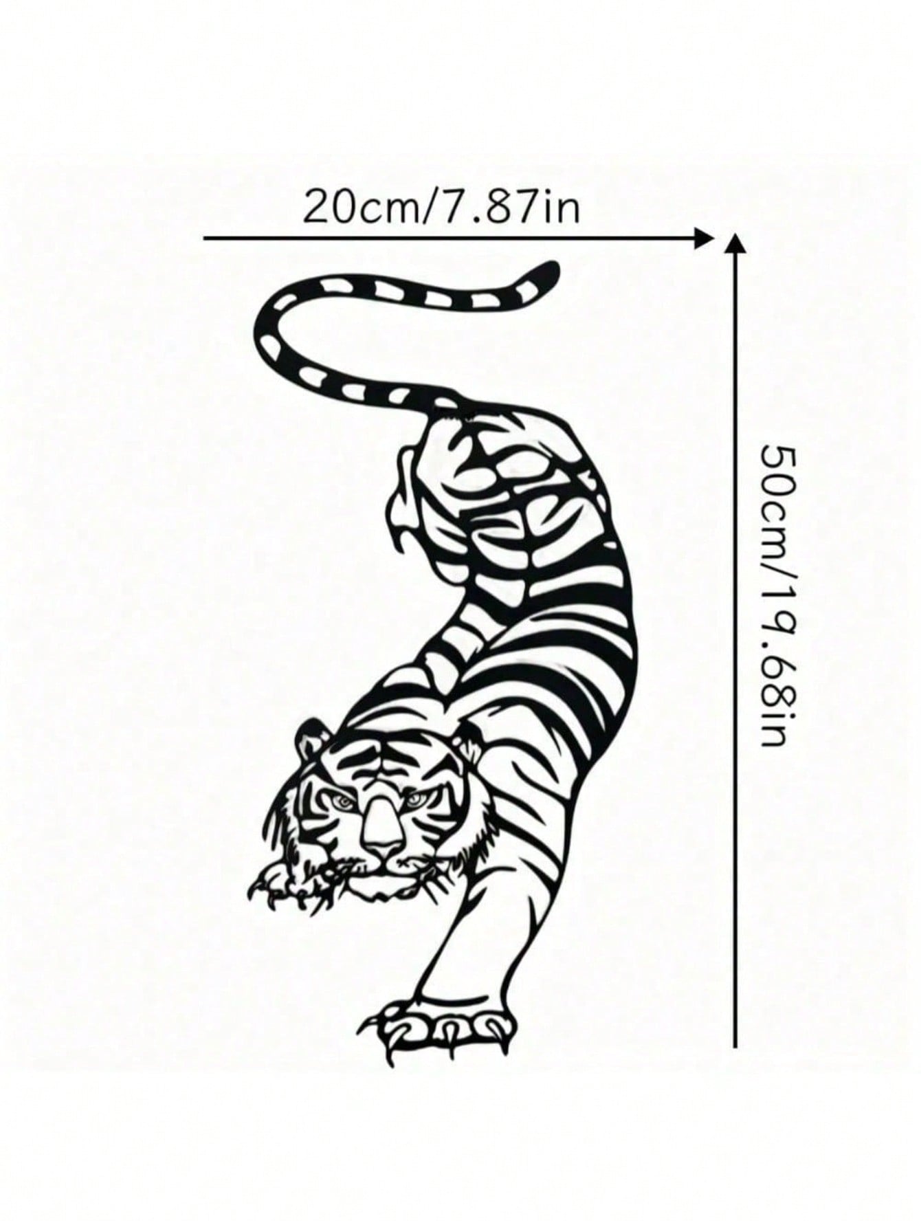 1PC Bohemian Tiger Metal Wall Art - Laser Cut Wild Cat with Filigree Detailing, Wrought Iron Jungle Decor for Living Room or Music Studio, Festival Gift, Suitable for Christmas, Halloween, Thanksgiving, Valentine's Day Gifts, Suitable for Modern Home Deco
