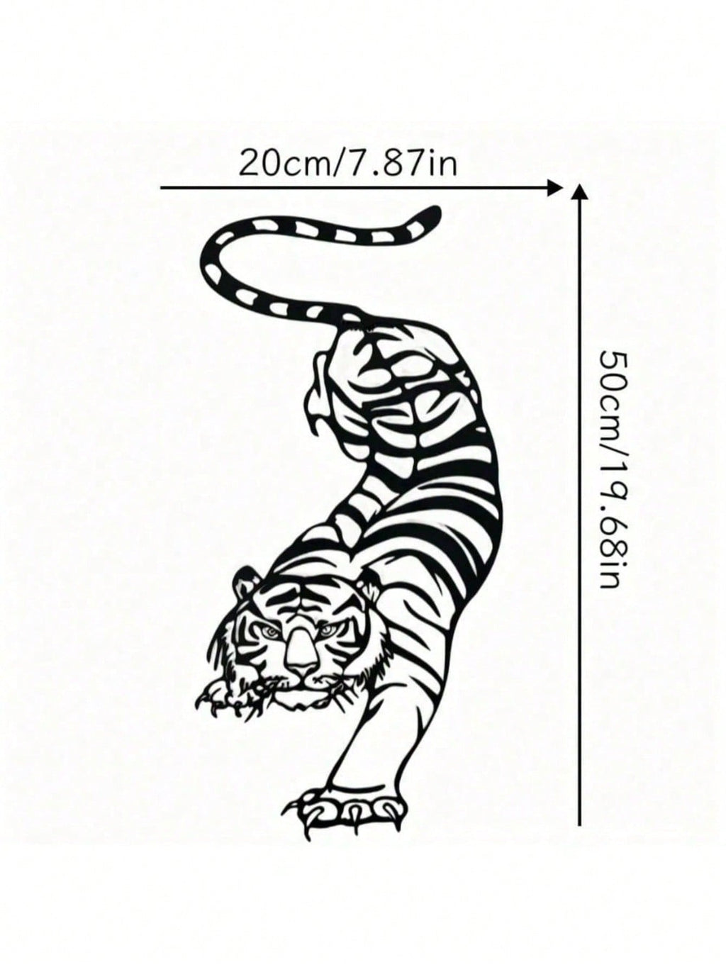 1PC Bohemian Tiger Metal Wall Art - Laser Cut Wild Cat with Filigree Detailing, Wrought Iron Jungle Decor for Living Room or Music Studio, Festival Gift, Suitable for Christmas, Halloween, Thanksgiving, Valentine's Day Gifts, Suitable for Modern Home Deco