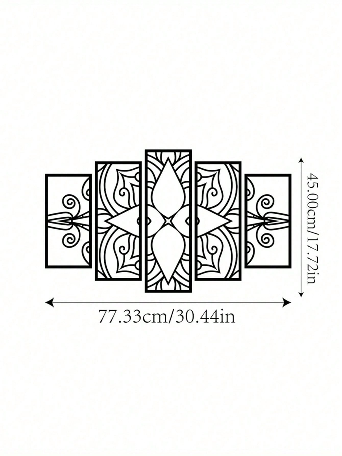 A set of 5 exquisite laser-cut metal mandala wall art pieces. Perfect for enhancing living rooms, studios, and various settings. Spectacular visual appeal with easy installation,Suitable for modern home decor, home decoration, room decor, bedroom decor, b Secondary image