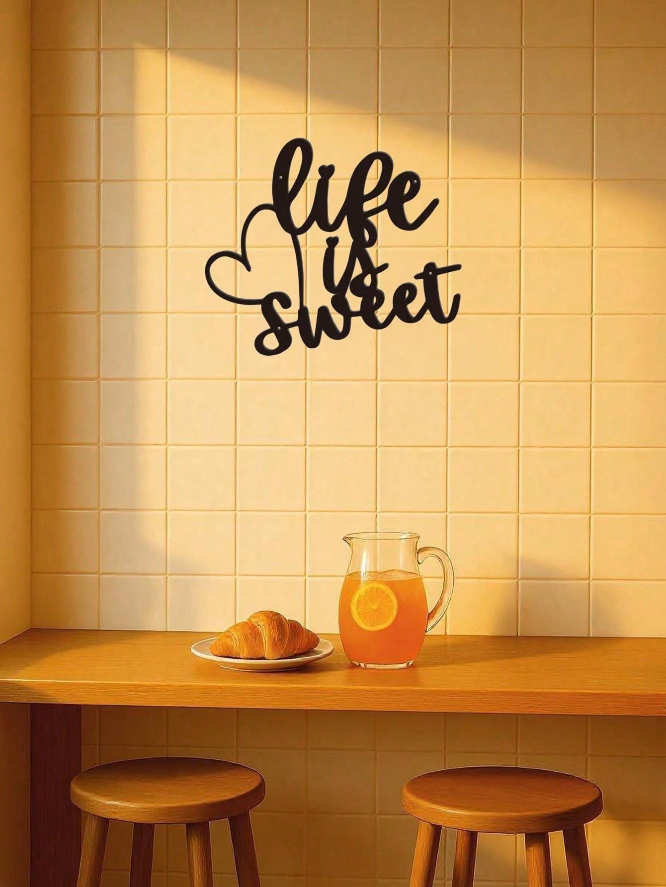 1 PC Metal Wall Decoration, Living Room Wall Decoration, Bedroom Wall Decoration, Office Restaurant Hall Wall Decoration. Suitable for Christmas, Halloween, Thanksgiving, Valentine's Day Gifts, Suitable for Modern Home Decor, Home Decoration, Room Decor, Main image