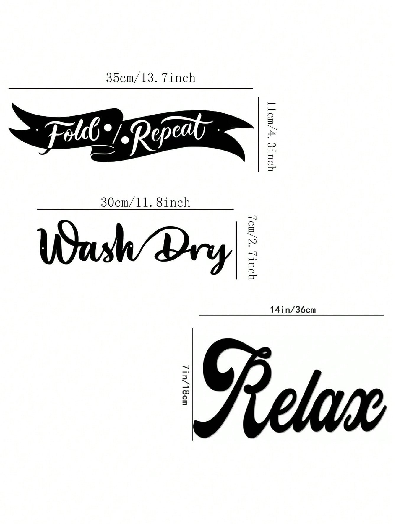 2-Piece Black Metal "Wash & Dry" Wall Art - Bathroom Home Decor Set. Crafted from premium rustproof materials with century-old painting technique, it is waterproof, durable, and fade-resistant. Ideal for modern wall decoration in bedrooms, living rooms, o