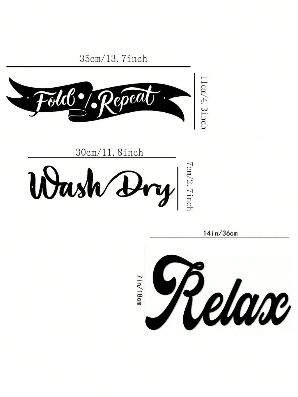 2-Piece Black Metal "Wash & Dry" Wall Art - Bathroom Home Decor Set. Crafted from premium rustproof materials with century-old painting technique, it is waterproof, durable, and fade-resistant. Ideal for modern wall decoration in bedrooms, living rooms, o