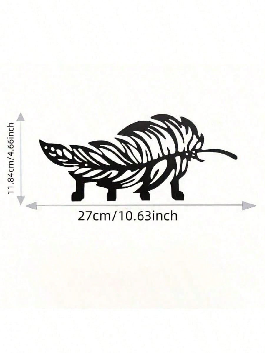 1 piece metal wall-mounted hook, black vase-shaped hook key hook, black simple line design home decoration, female artwork, suitable for hanging keys, trinkets, wall-mounted storage racks, wall decoration