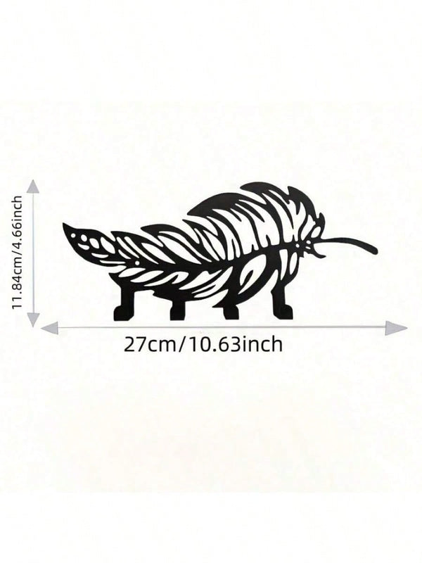 1 piece metal wall-mounted hook, black vase-shaped hook key hook, black simple line design home decoration, female artwork, suitable for hanging keys, trinkets, wall-mounted storage racks, wall decoration