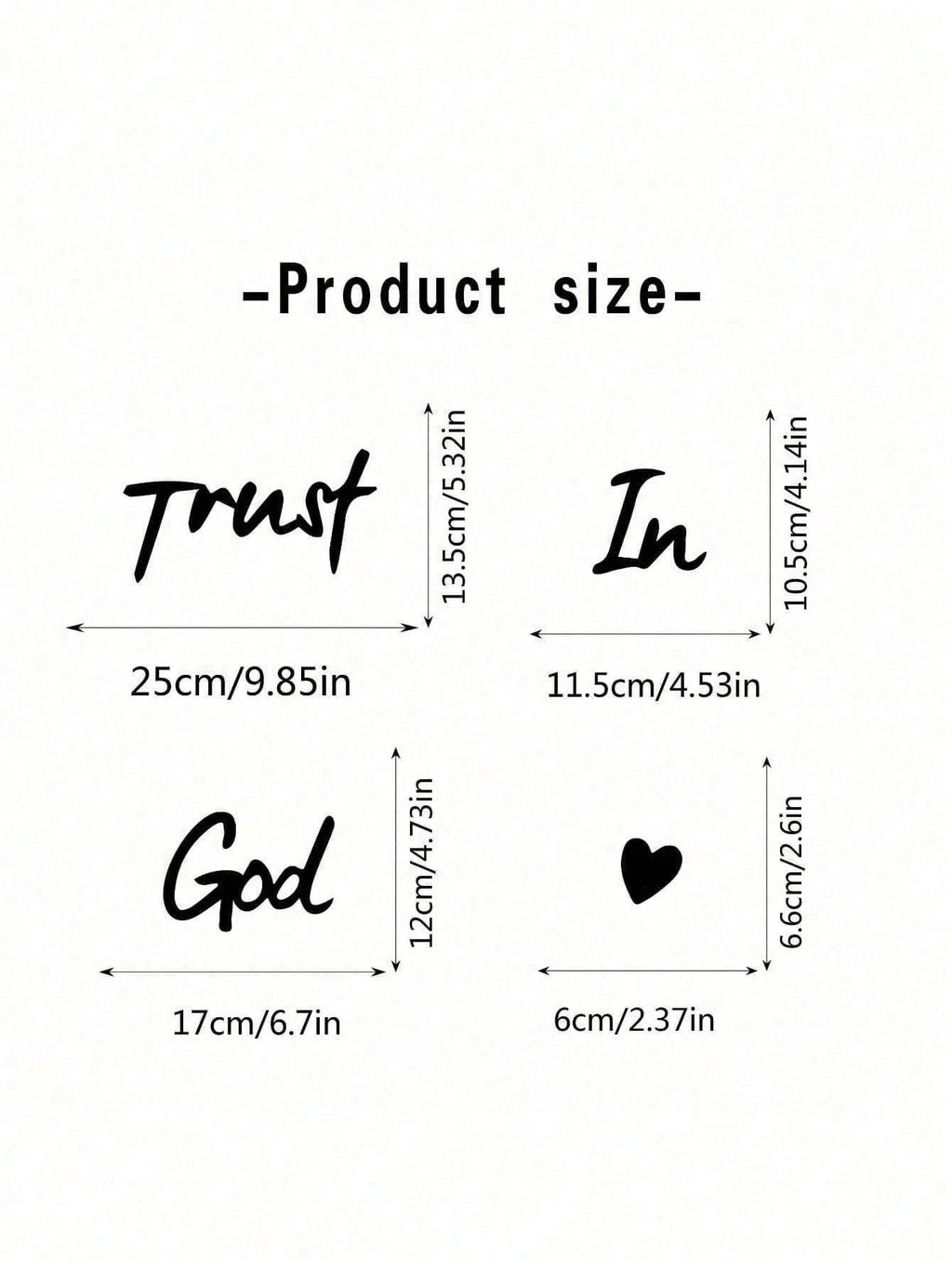 3-Piece "Trust in God" Metal Decorations, Home Wall Decorations, Women's Gifts, Faith Metal Art, Inspirational Memorial Art, Christian Home Decorations, Religious Gifts, 2025/2026 Novelty House Moving/Decorations, Suitable for Living Room, Bedroom, etc.