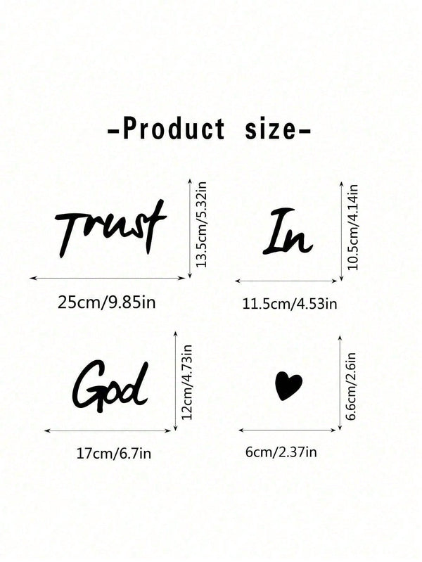 3-Piece "Trust in God" Metal Decorations, Home Wall Decorations, Women's Gifts, Faith Metal Art, Inspirational Memorial Art, Christian Home Decorations, Religious Gifts, 2025/2026 Novelty House Moving/Decorations, Suitable for Living Room, Bedroom, etc.
