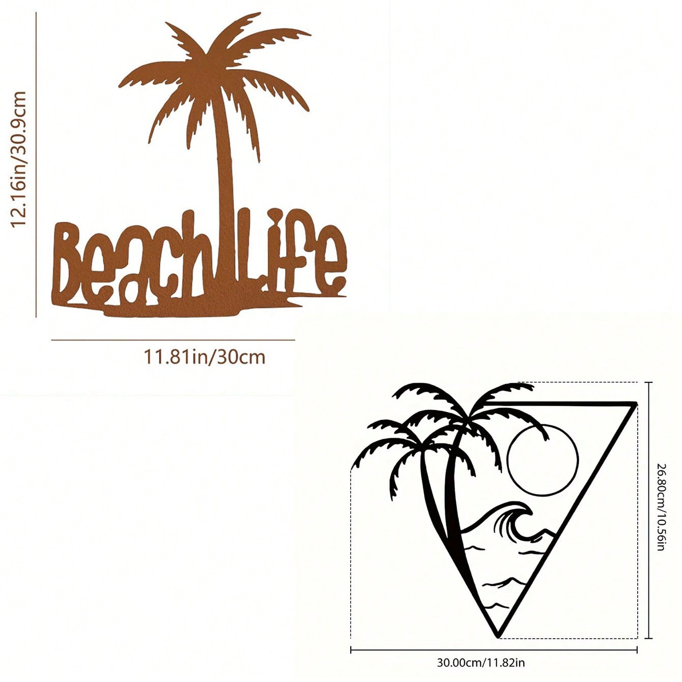1pc Coconut Tree Metal Wall Decor, Infusing Coastal Vibe To Your Space - Perfect For Creating A Lively And Natural Ambiance. Ideal For Christmas, Living Room, Bedroom Or Study Decoration, Women's Art Piece, Suitable For Home, Living Room, Patio Or Garden Secondary image