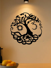 1pc Tree Of Life Wall Art Decor - Exquisite Outdoor Metal Sculpture Designed For Garden And Living Room Spaces. This Intricately Crafted Piece Adds Elegance And Natural Charm To Your Home