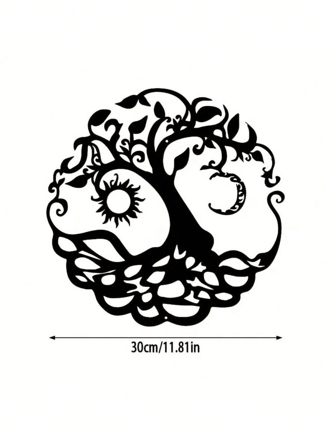 1pc Tree Of Life Wall Art Decor - Exquisite Outdoor Metal Sculpture Designed For Garden And Living Room Spaces. This Intricately Crafted Piece Adds Elegance And Natural Charm To Your Home