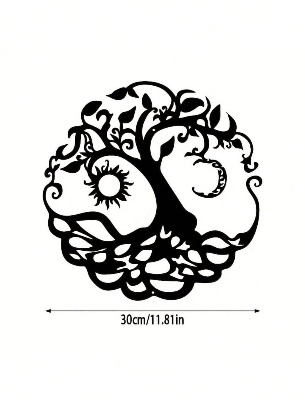1pc Tree Of Life Wall Art Decor - Exquisite Outdoor Metal Sculpture Designed For Garden And Living Room Spaces. This Intricately Crafted Piece Adds Elegance And Natural Charm To Your Home