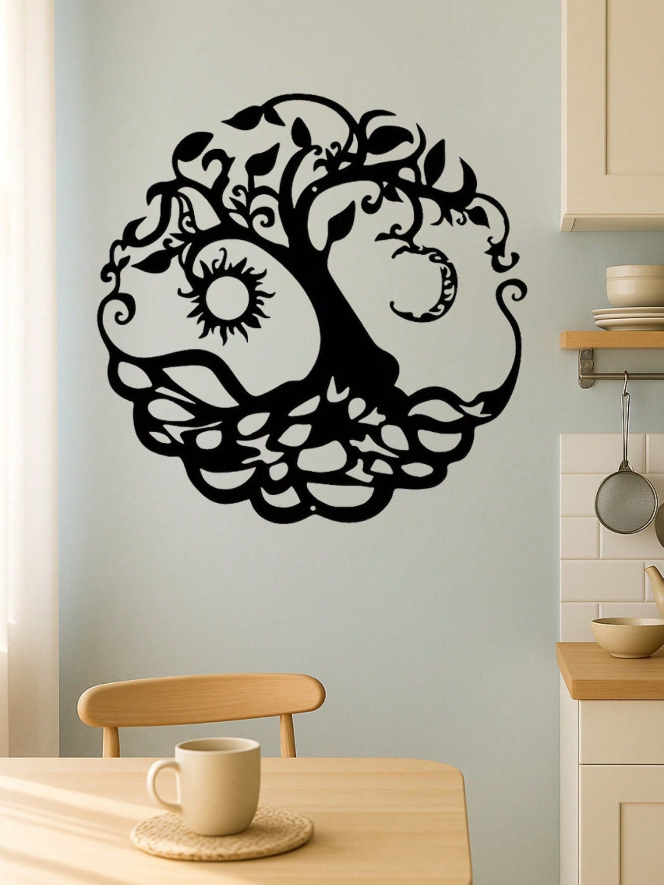 1pc Tree Of Life Wall Art Decor - Exquisite Outdoor Metal Sculpture Designed For Garden And Living Room Spaces. This Intricately Crafted Piece Adds Elegance And Natural Charm To Your Home