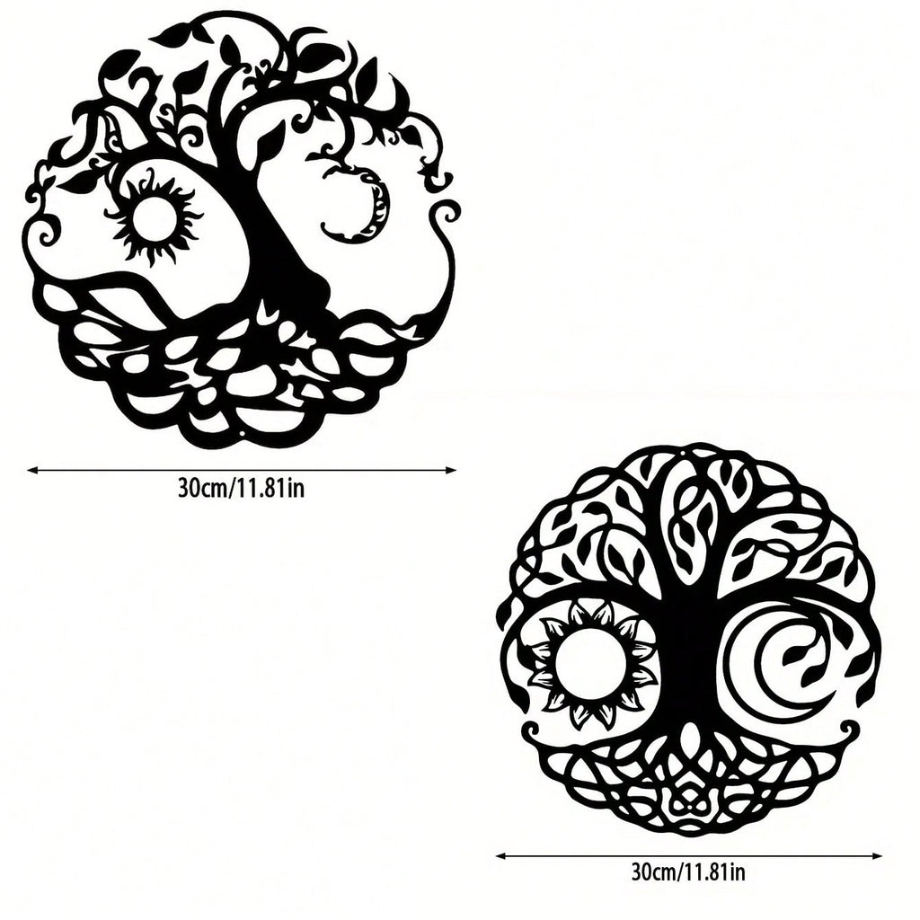1pc Tree Of Life Wall Art Decor - Exquisite Outdoor Metal Sculpture Designed For Garden And Living Room Spaces. This Intricately Crafted Piece Adds Elegance And Natural Charm To Your Home