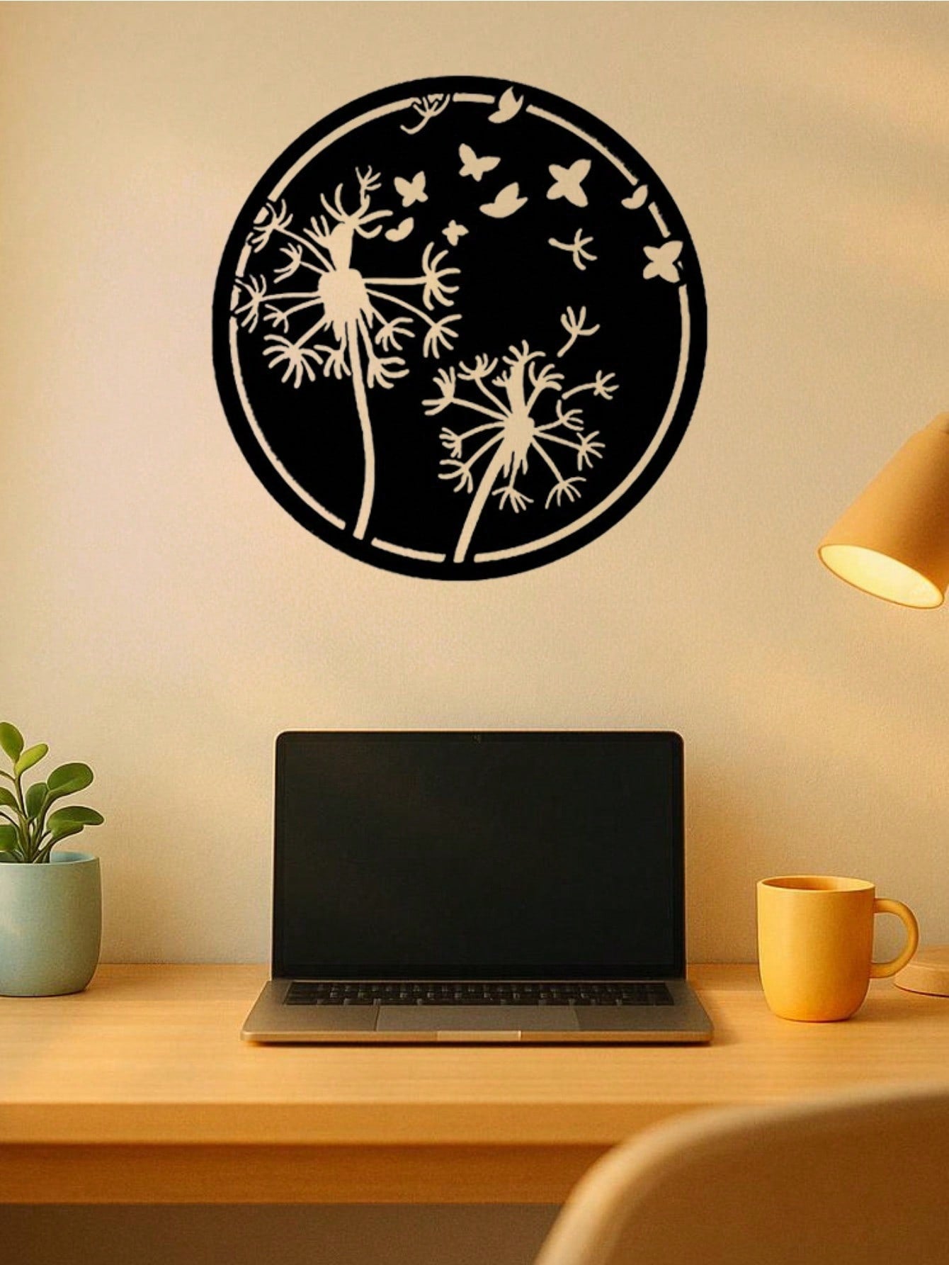 Elevate Your Space With This Premium Black Iron Metal Wall Art, Featuring Intricate Botanical Motifs. Designed For Both Indoor And Outdoor Use, It Serves As A Unique Personalized Gift For Any Occasion,Suitable For Modern Home Decor Main image
