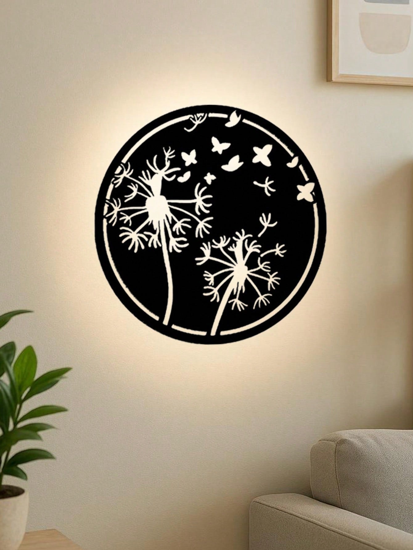 Elevate Your Space With This Premium Black Iron Metal Wall Art, Featuring Intricate Botanical Motifs. Designed For Both Indoor And Outdoor Use, It Serves As A Unique Personalized Gift For Any Occasion,Suitable For Modern Home Decor