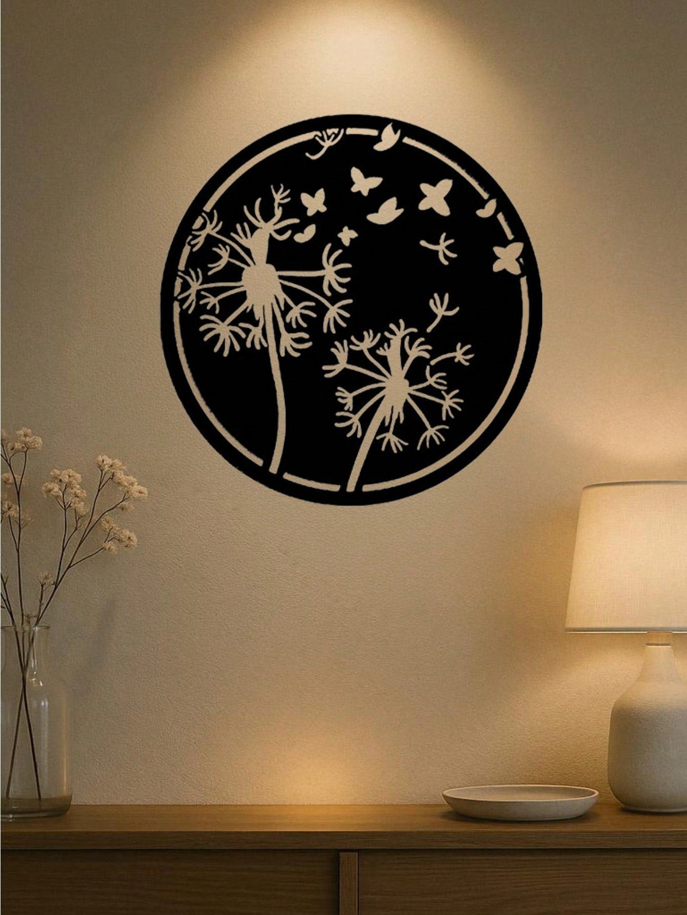 Elevate Your Space With This Premium Black Iron Metal Wall Art, Featuring Intricate Botanical Motifs. Designed For Both Indoor And Outdoor Use, It Serves As A Unique Personalized Gift For Any Occasion,Suitable For Modern Home Decor