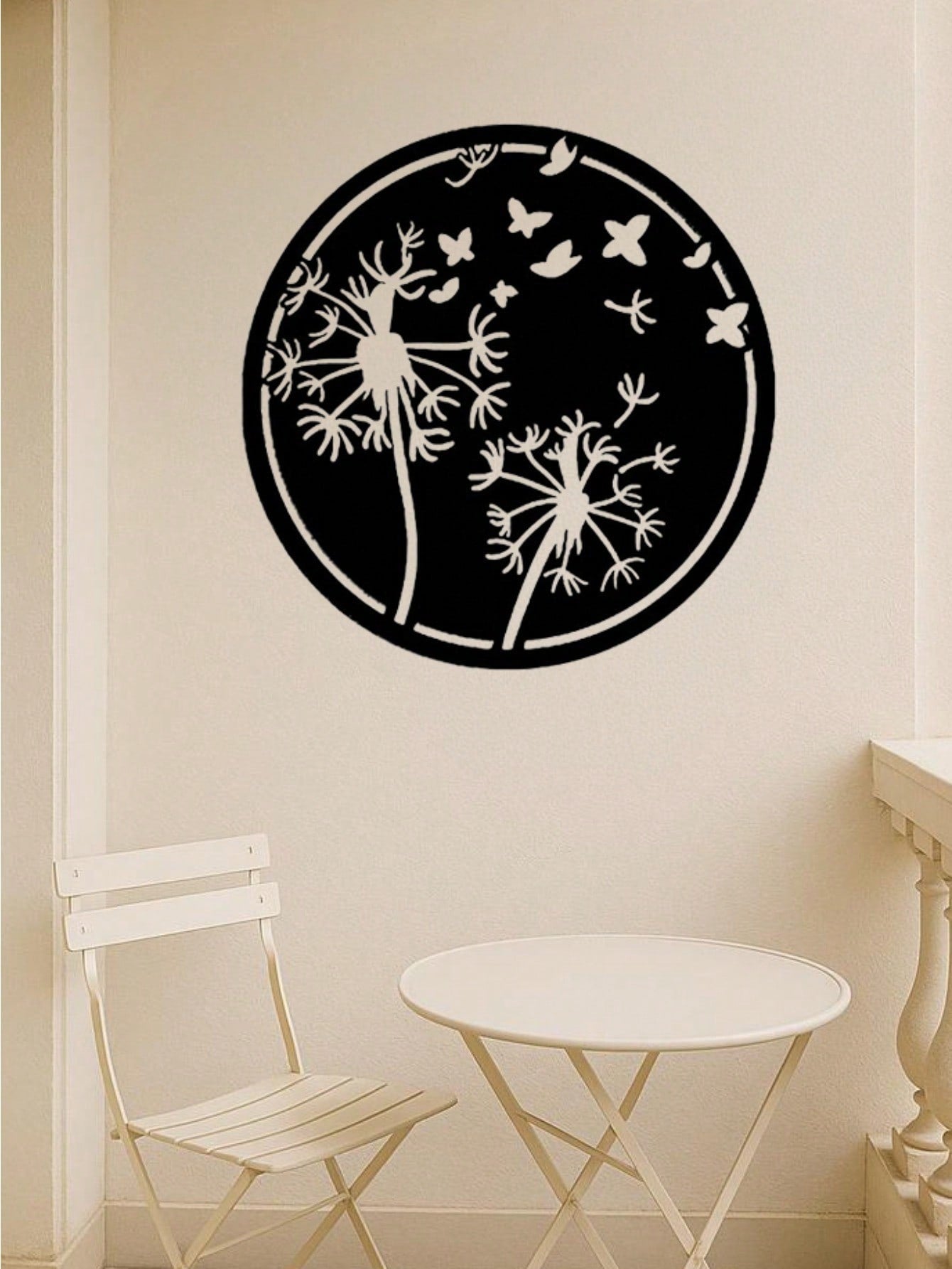 Elevate Your Space With This Premium Black Iron Metal Wall Art, Featuring Intricate Botanical Motifs. Designed For Both Indoor And Outdoor Use, It Serves As A Unique Personalized Gift For Any Occasion,Suitable For Modern Home Decor