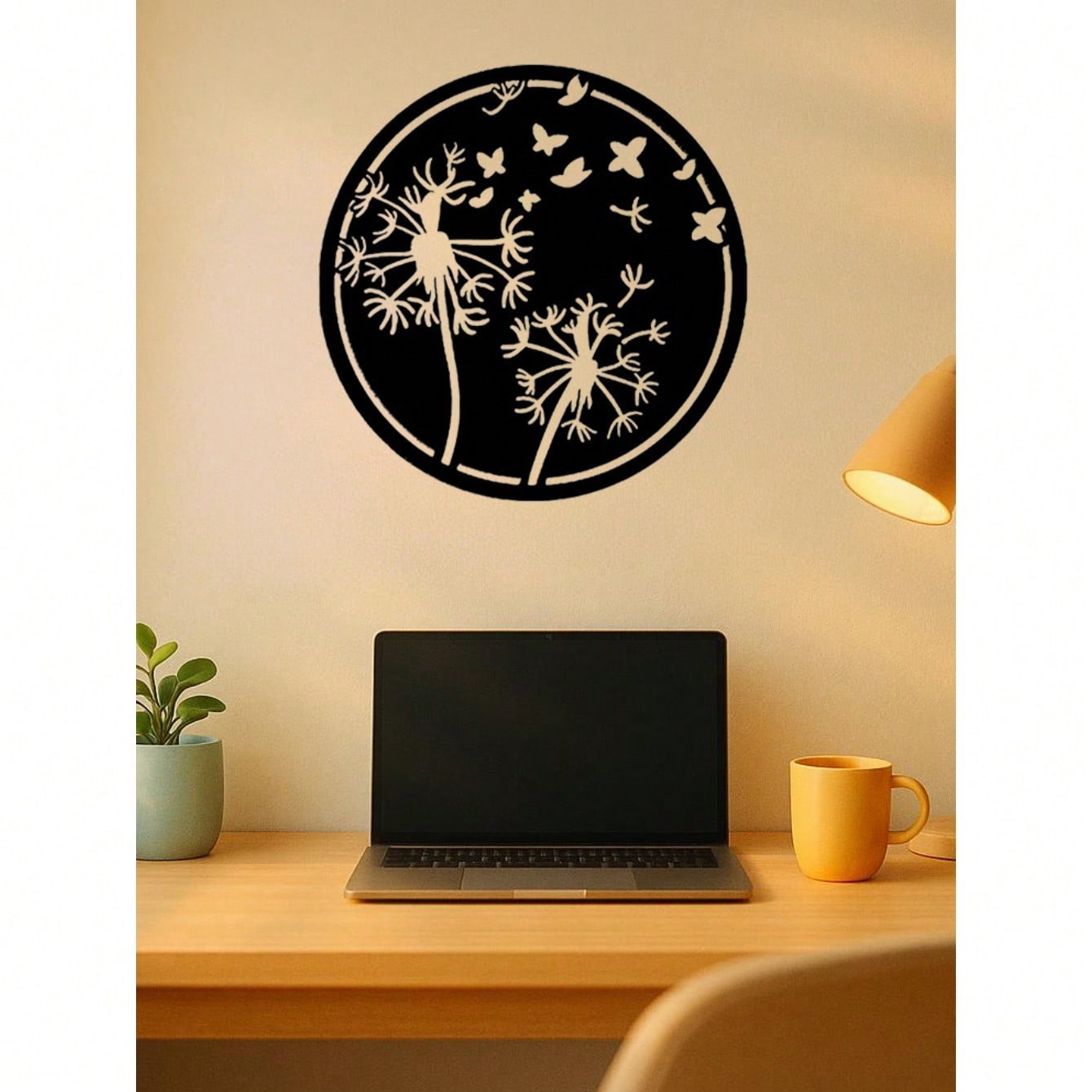 Elevate Your Space With This Premium Black Iron Metal Wall Art, Featuring Intricate Botanical Motifs. Designed For Both Indoor And Outdoor Use, It Serves As A Unique Personalized Gift For Any Occasion,Suitable For Modern Home Decor