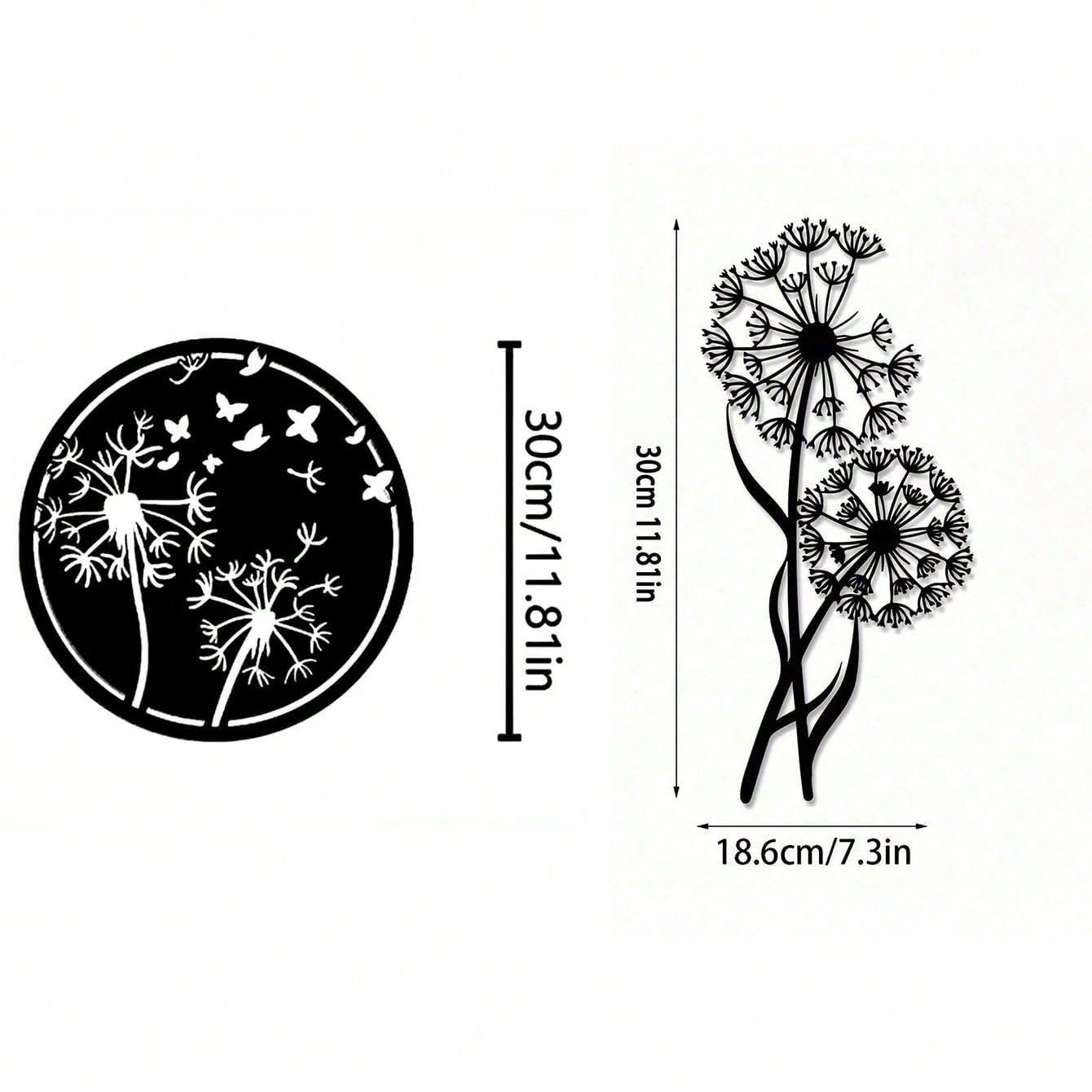 Elevate Your Space With This Premium Black Iron Metal Wall Art, Featuring Intricate Botanical Motifs. Designed For Both Indoor And Outdoor Use, It Serves As A Unique Personalized Gift For Any Occasion,Suitable For Modern Home Decor