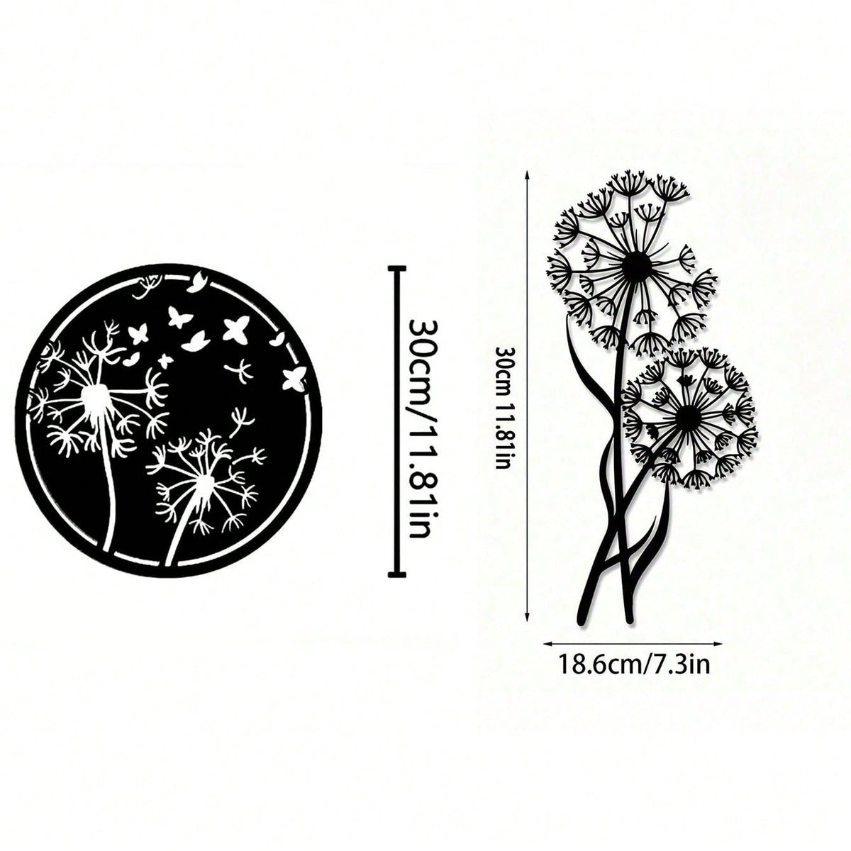 Elevate Your Space With This Premium Black Iron Metal Wall Art, Featuring Intricate Botanical Motifs. Designed For Both Indoor And Outdoor Use, It Serves As A Unique Personalized Gift For Any Occasion,Suitable For Modern Home Decor