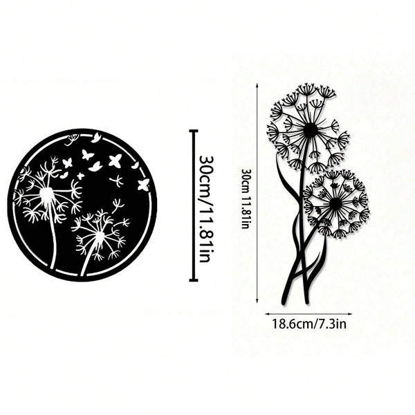 Elevate Your Space With This Premium Black Iron Metal Wall Art, Featuring Intricate Botanical Motifs. Designed For Both Indoor And Outdoor Use, It Serves As A Unique Personalized Gift For Any Occasion,Suitable For Modern Home Decor
